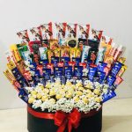 Luxury Chocolate Bouquet with Fresh White Roses | Gift Roses BD