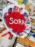 Sorry Bouquet With Chocolate - Image 2