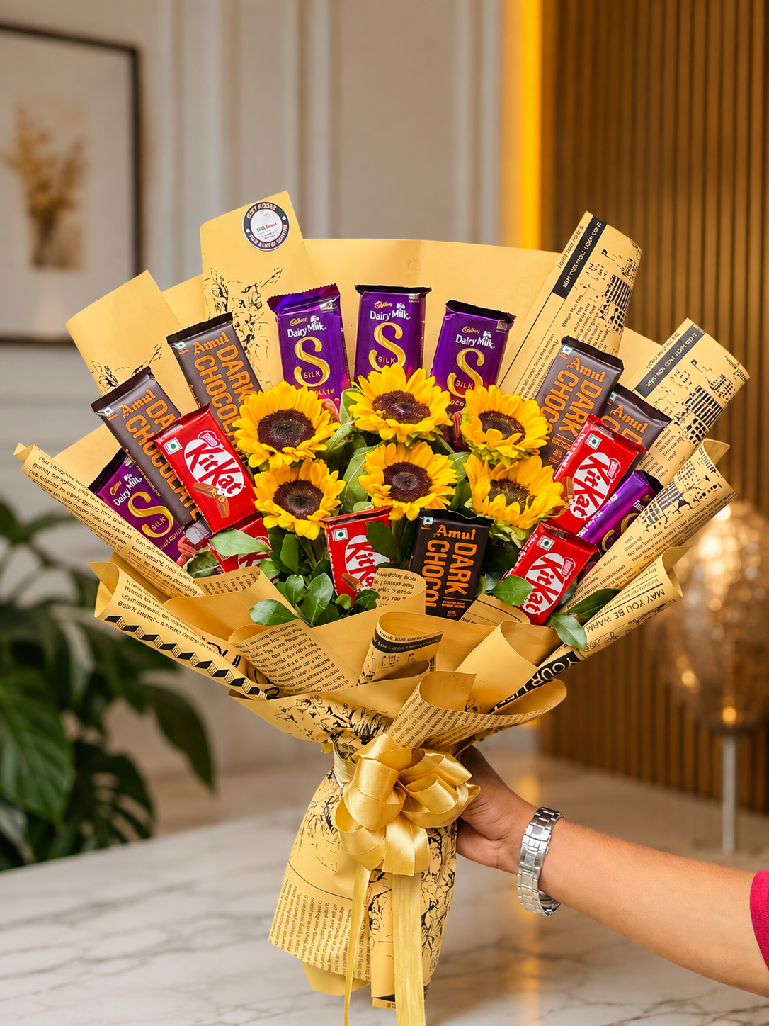 2315C38A-F481-4A7D-8880-58076A576DF8 đģđĢ Sunflower Chocolate Bouquet â A Sweet Surprise! đ⨠- Image 1